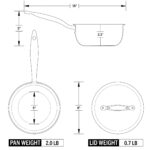Titanium Series 2 Quart Saucier with Lid - Image 4