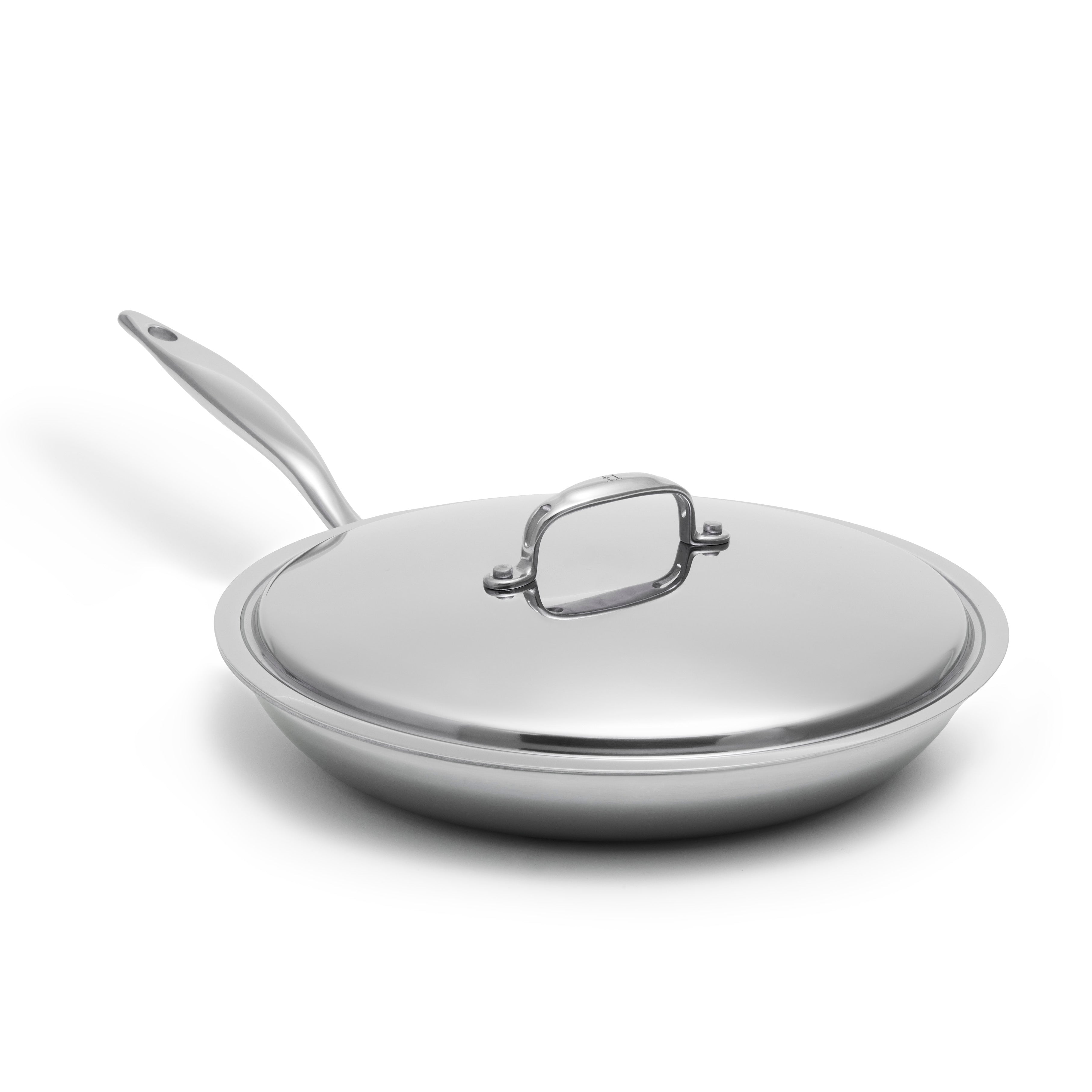 HSC-14915 Polished 12" Stainless Steel Fry Pan Lid - Image 1